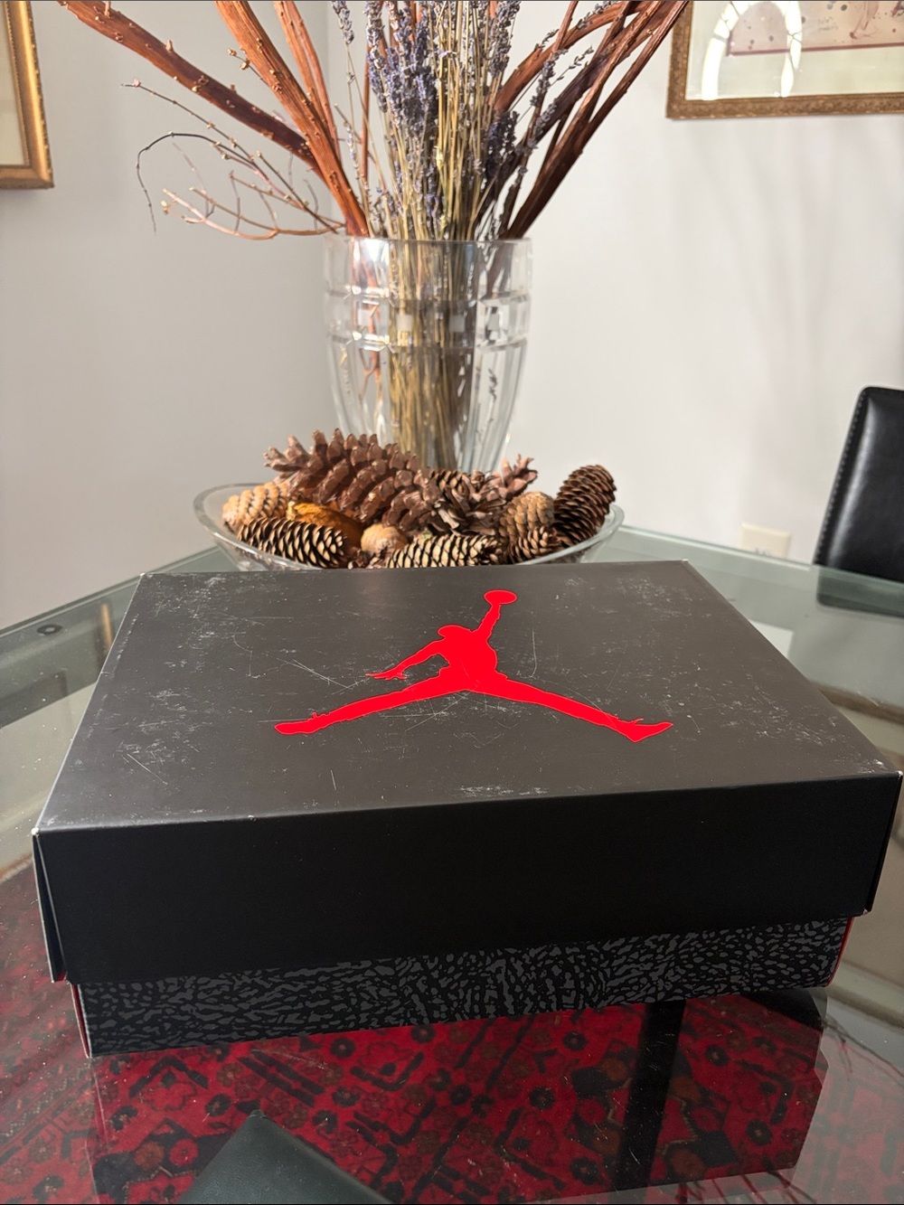 Jordan Black Box with Red Jumpman Logo